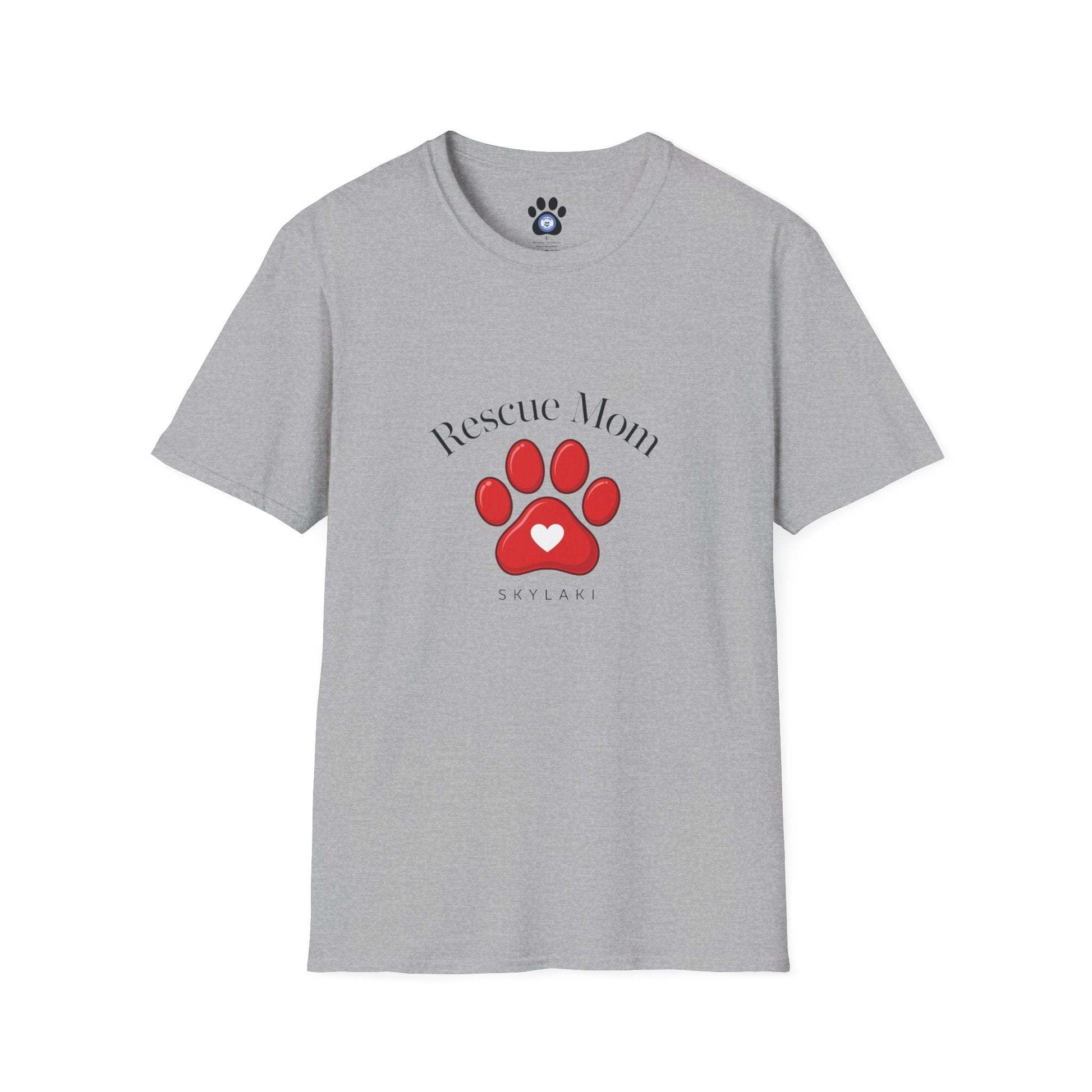 unisex rescue mom shirt by skylaki in softstyle cotton