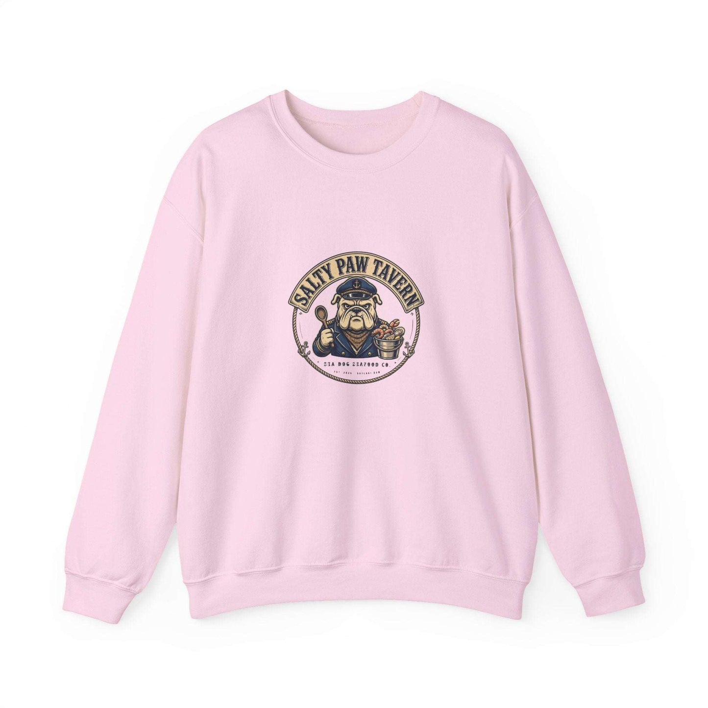 Unisex Salty Paw Tavern Sweatshirt with sailor-dog embroidery