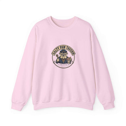 Unisex Salty Paw Tavern Sweatshirt with sailor-dog embroidery