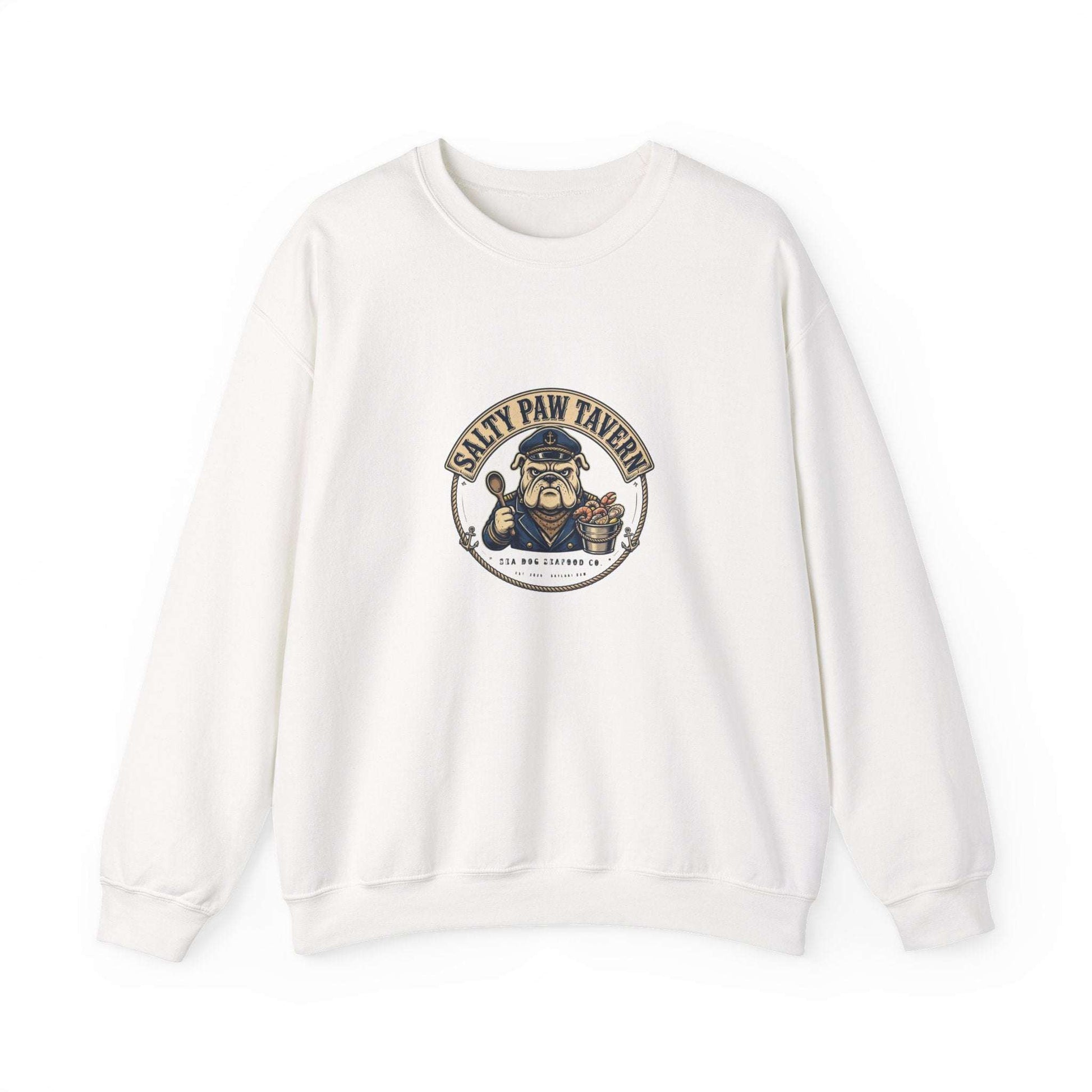 Salty Paw Tavern unisex sweatshirt with sailor dog embroidery