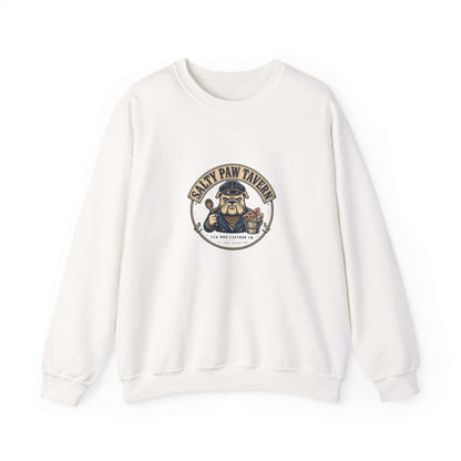 Salty Paw Tavern unisex sweatshirt with sailor dog embroidery