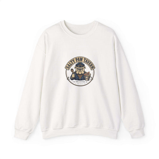 Salty Paw Tavern unisex sweatshirt with sailor dog embroidery