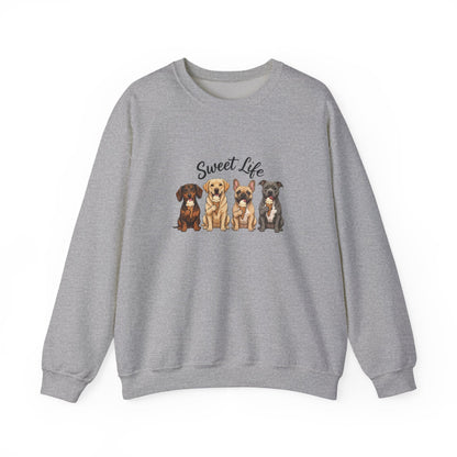 Unisex Sweet life Dog Ice Cream sweatshirt with vintage dog design by Skylaki