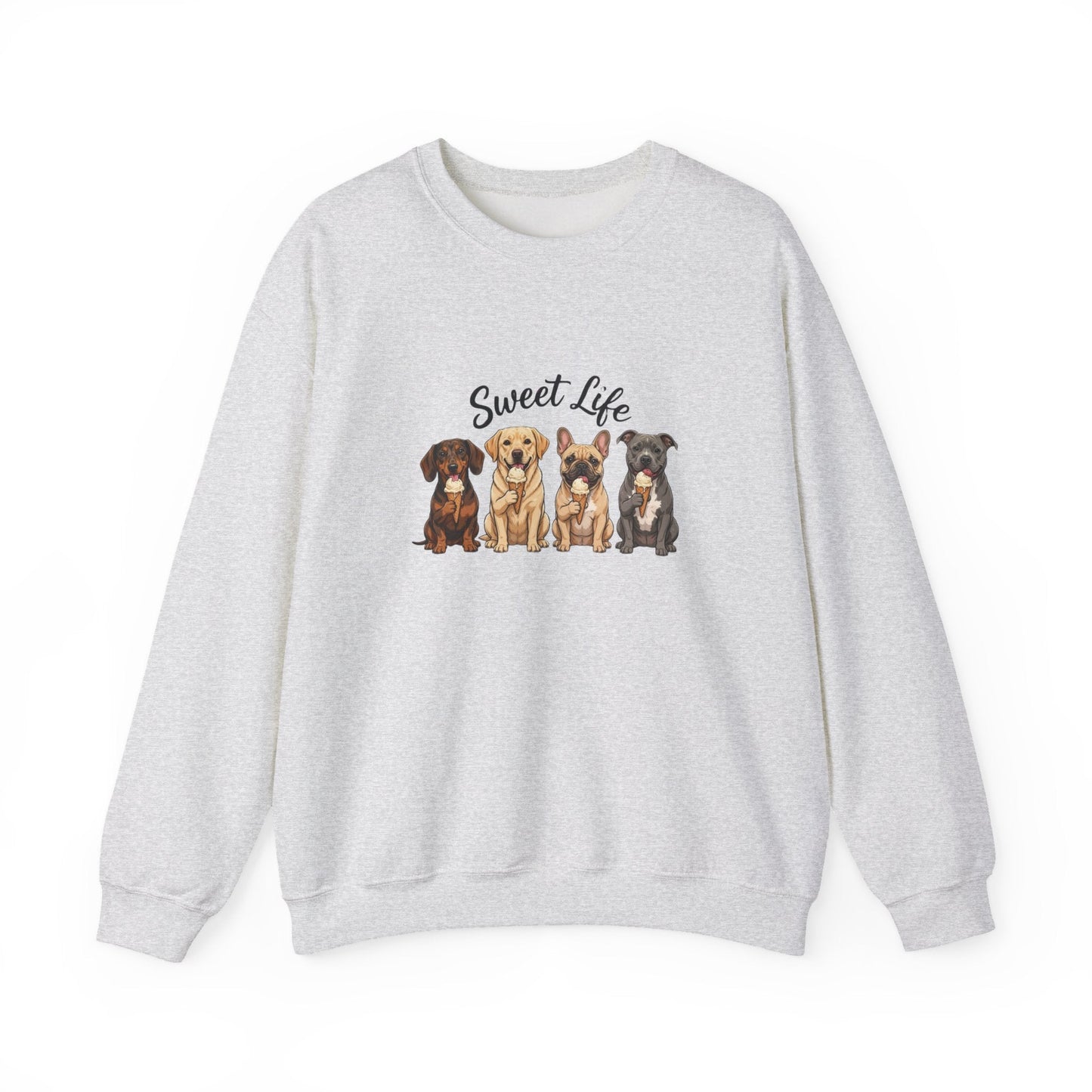 Unisex Sweet Life Dog Ice Cream Sweatshirt with vintage dog design