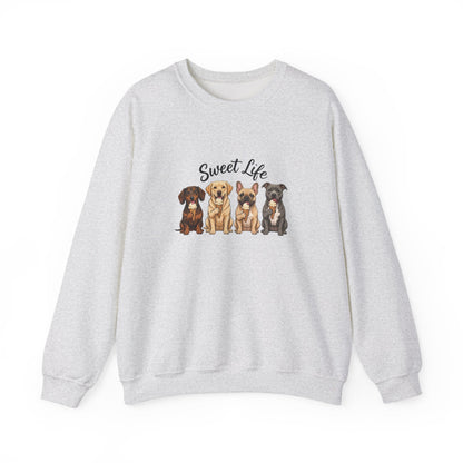 Unisex Sweet Life Dog Ice Cream Sweatshirt with vintage dog design