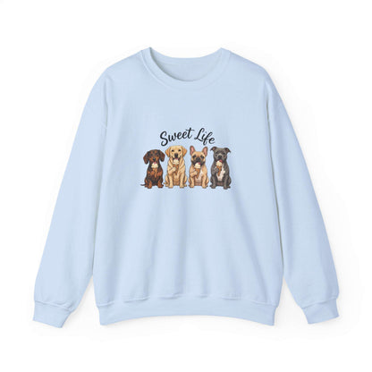 unisex sweet life dog ice cream sweatshirt with vintage dog sketch