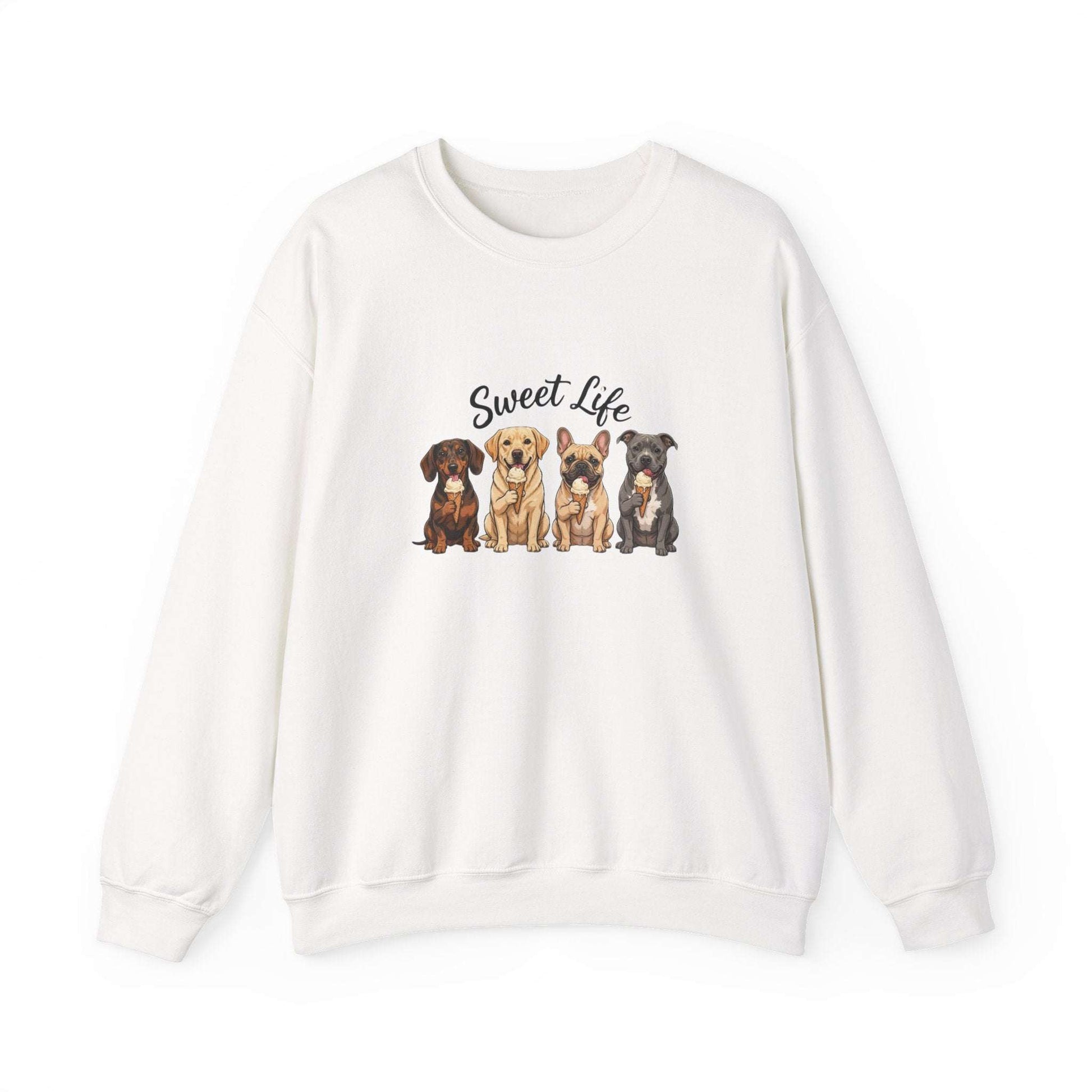 Sweet life dog ice cream unisex sweatshirt with vintage dog sketch