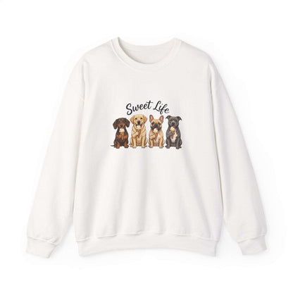 Sweet life dog ice cream unisex sweatshirt with vintage dog sketch