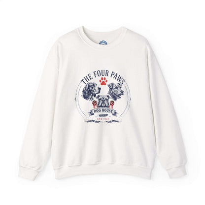 unisex vintage dog sweatshirt with hand-drawn crest by skylaki