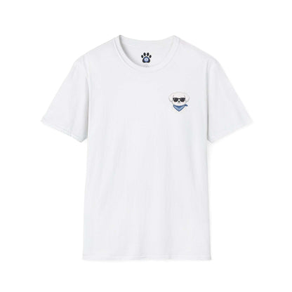 Unisex Will Work for Souvlaki Dog Shirt with paw print emblem